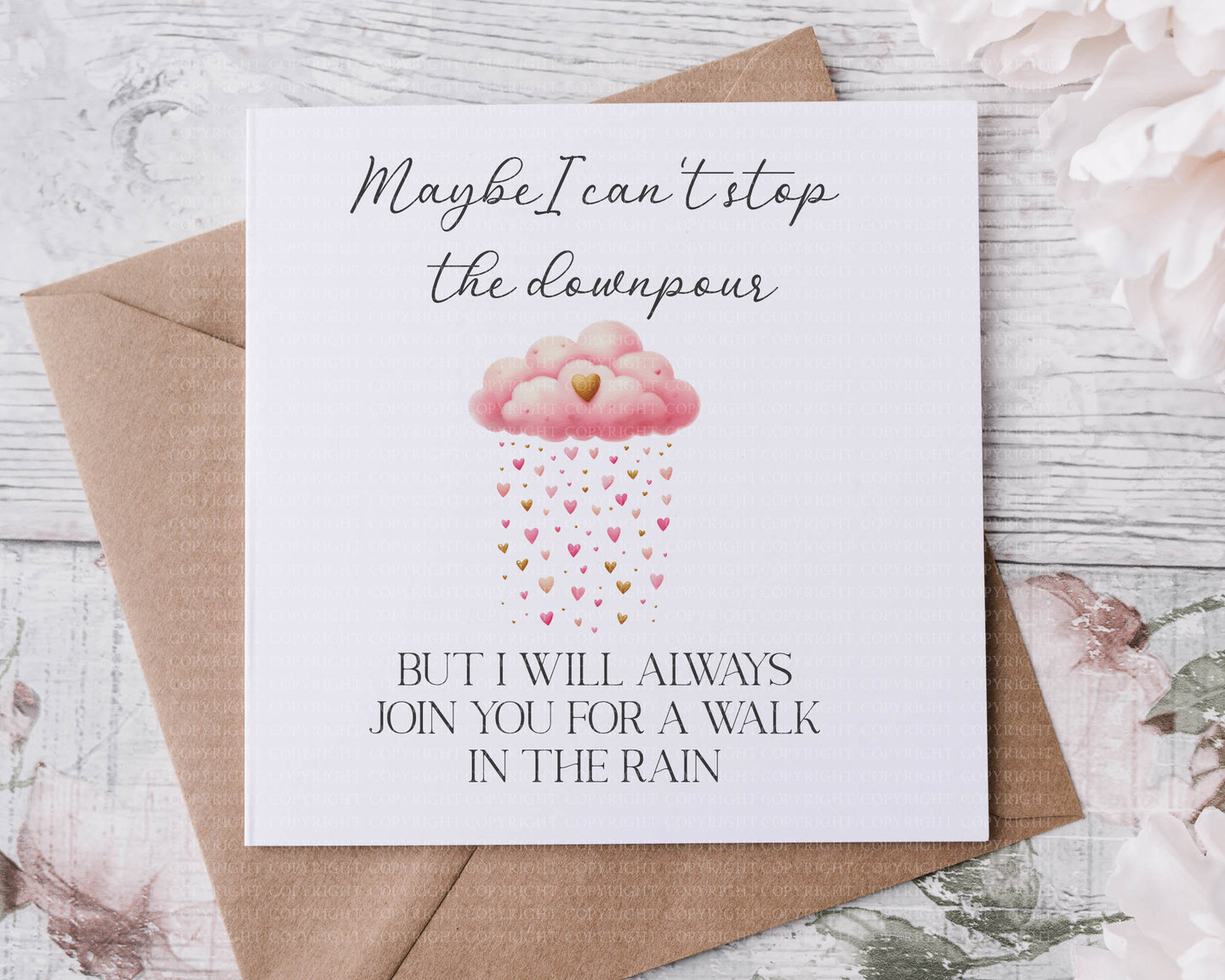 Thinking of you Cloud card  - Pink