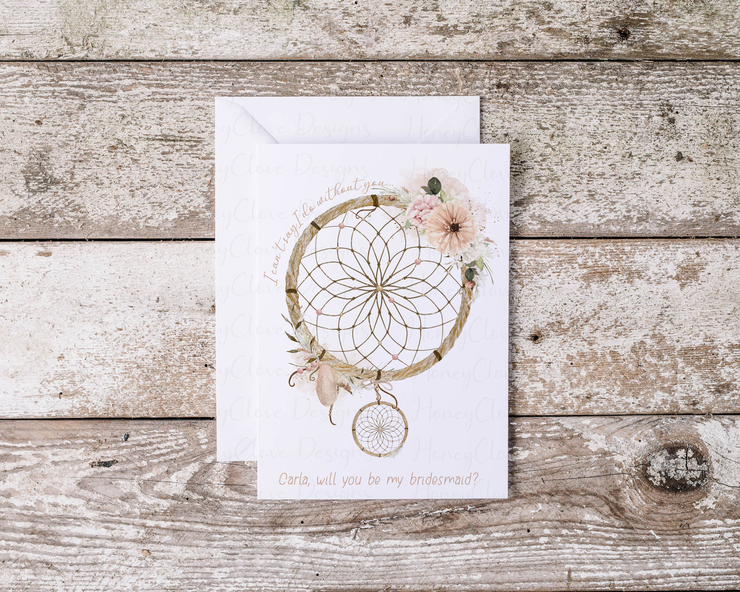 Pink Dreamcatcher Greeting Card