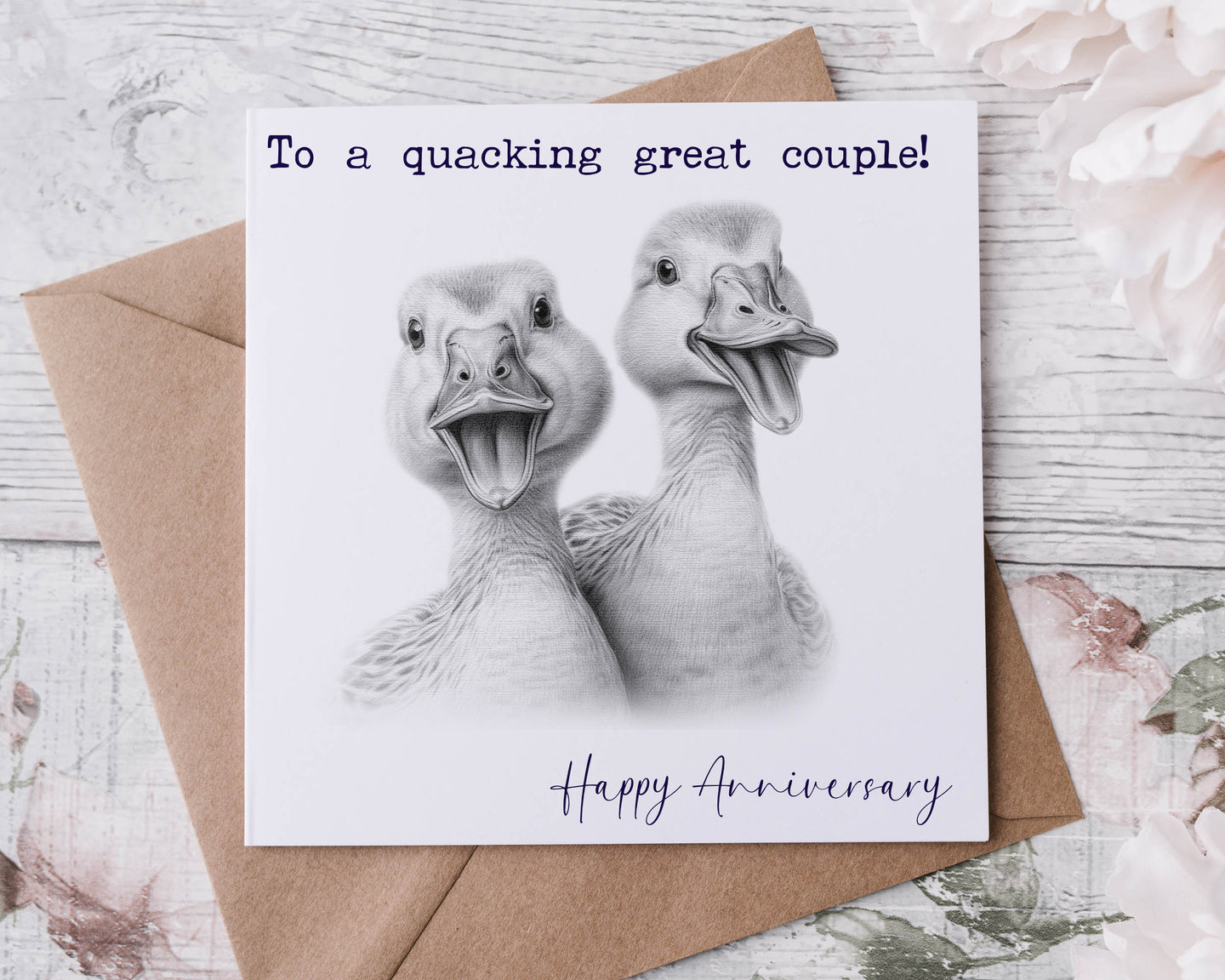 Anniversary card - Ducks - sketch design