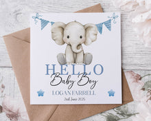 Load image into Gallery viewer, Welcome Baby Greeting Card - Blue
