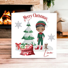 Load image into Gallery viewer, Boy Elf Christmas Card
