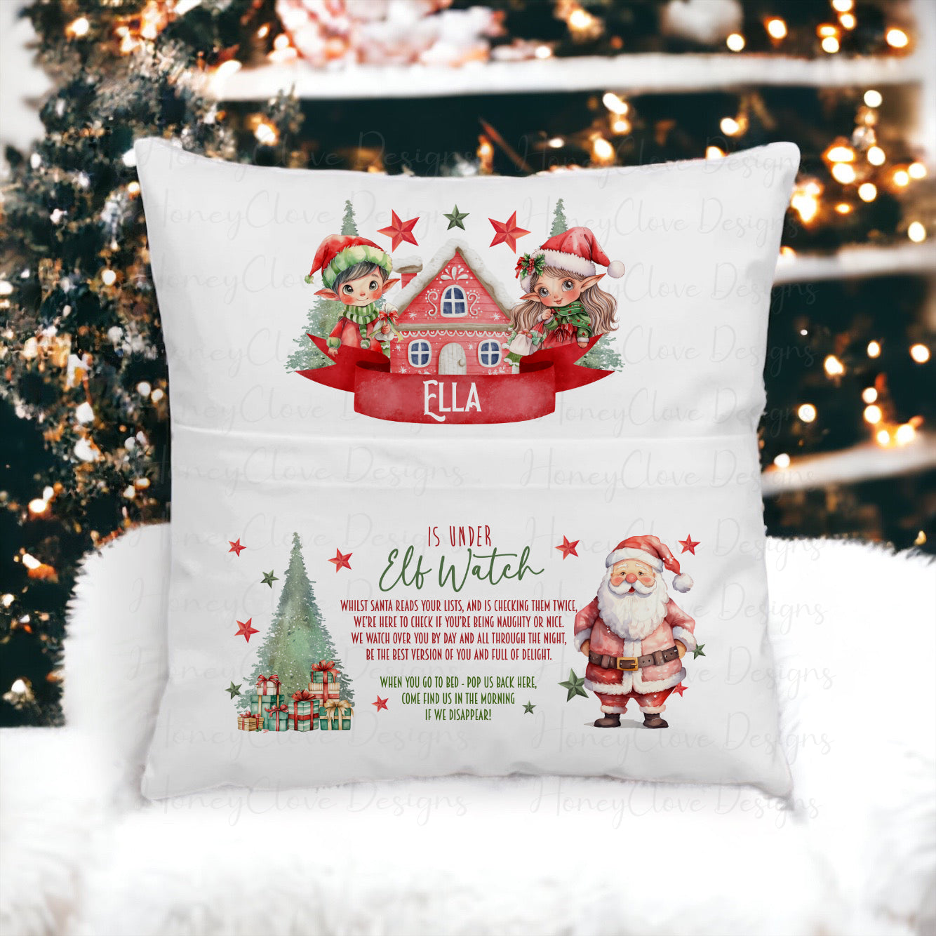 Elf Arrival Pocket Cushion