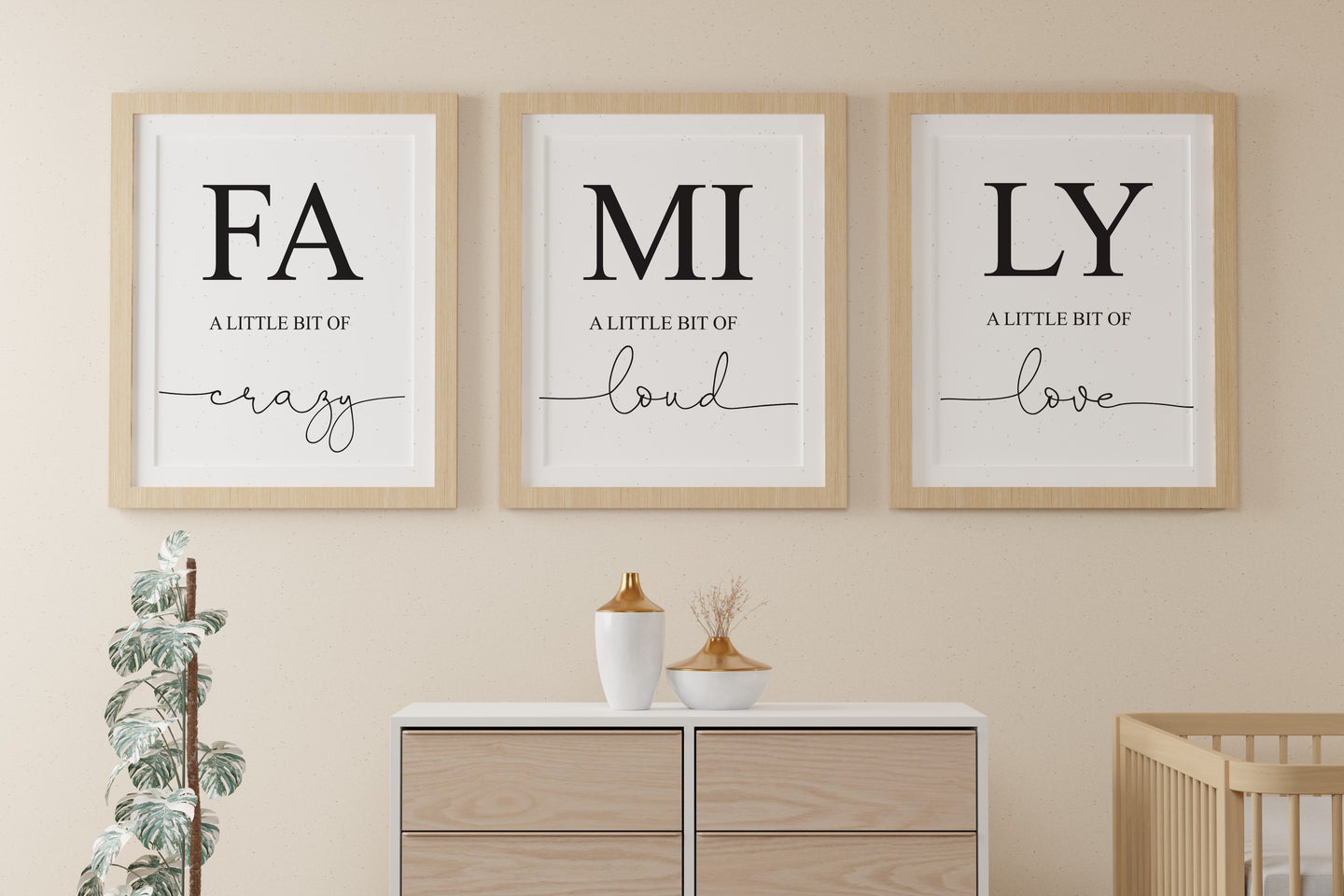 FAMILY quotes Set of 3 A4 Prints