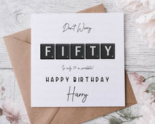 Load image into Gallery viewer, Letter Tile Significant Birthday Card

