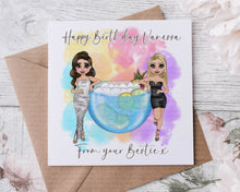 Load image into Gallery viewer, Fishbowl Cocktail Birthday Card
