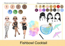 Load image into Gallery viewer, Fishbowl Cocktail Birthday Card
