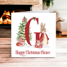 Load image into Gallery viewer, Flopsy Red Bunny- Christmas Card
