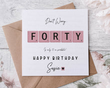 Load image into Gallery viewer, Letter Tile Significant Birthday Card
