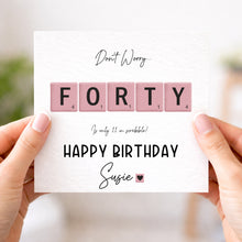 Load image into Gallery viewer, Milestone Scrabble Effect Birthday Card
