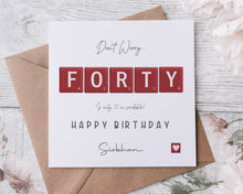 Load image into Gallery viewer, Letter Tile Significant Birthday Card
