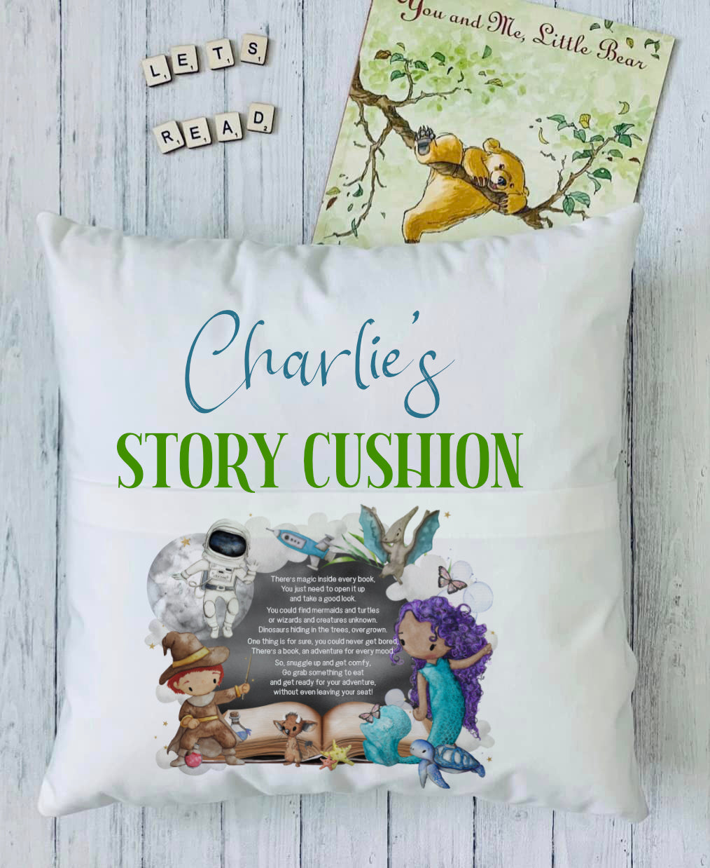 Personalised Book Cushion