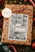 Load image into Gallery viewer, Gingerbread Woman Christmas North Pole postage labels
