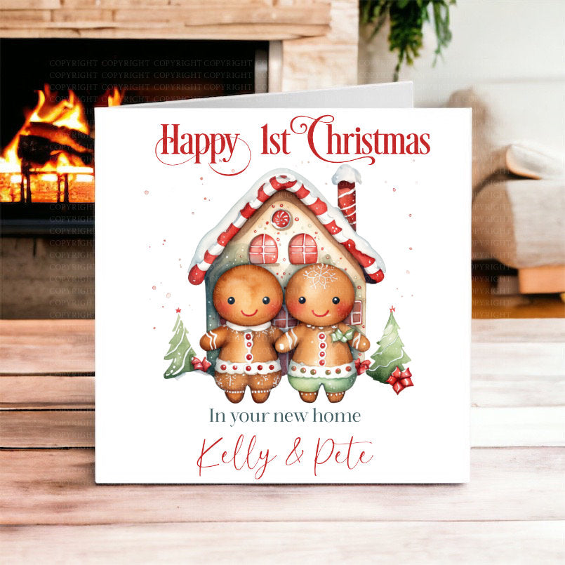 Gingerbread Couple Christmas Card - New Home