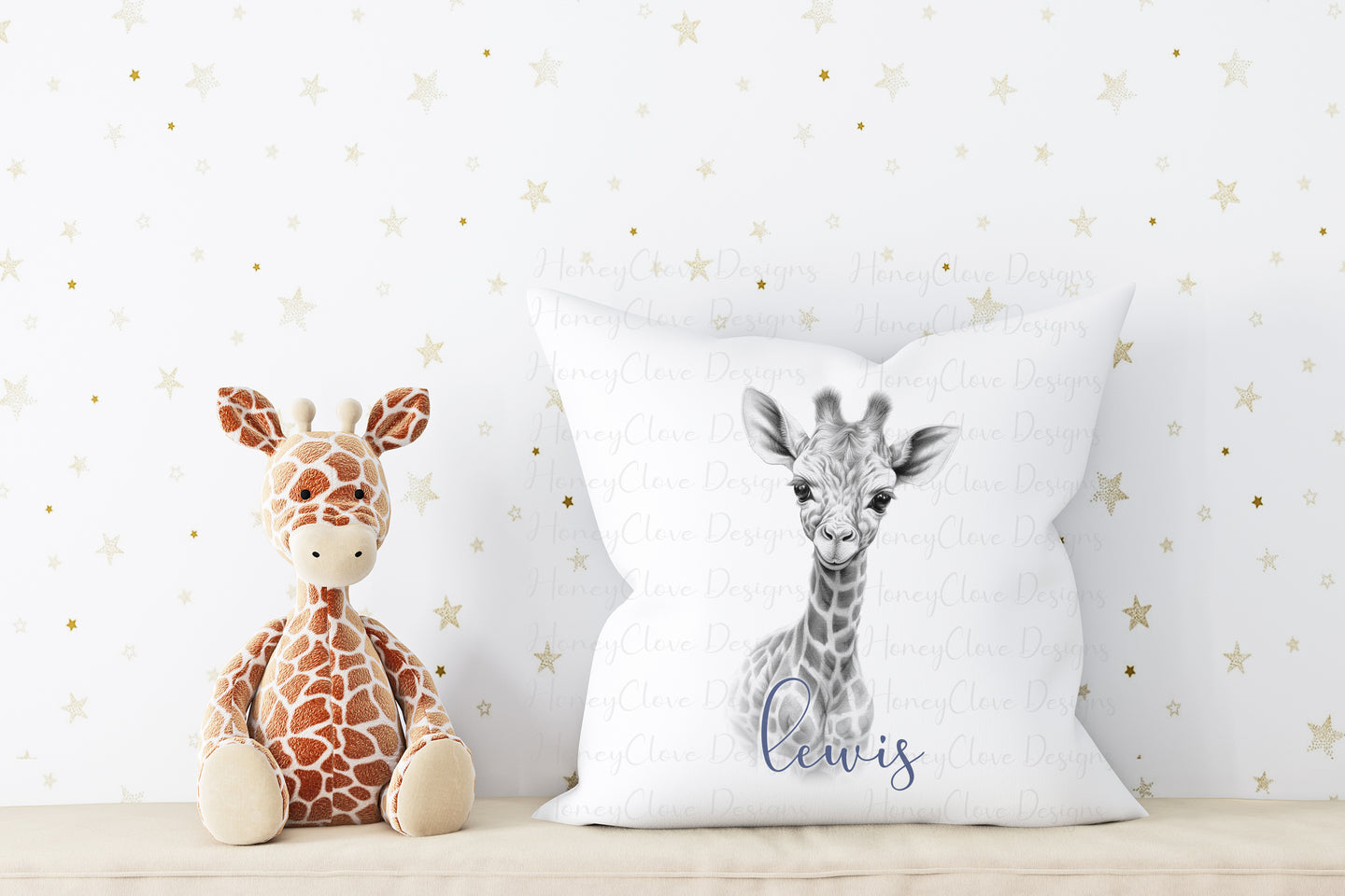 Sketch Design Cushion Giraffe