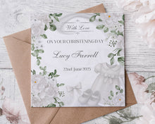 Load image into Gallery viewer, Christening Card - Floral Frame Design
