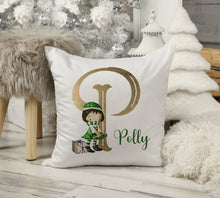 Load image into Gallery viewer, Christmas Green Elf Cushion
