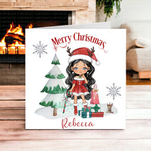 Load image into Gallery viewer, Girl Elf Christmas Card
