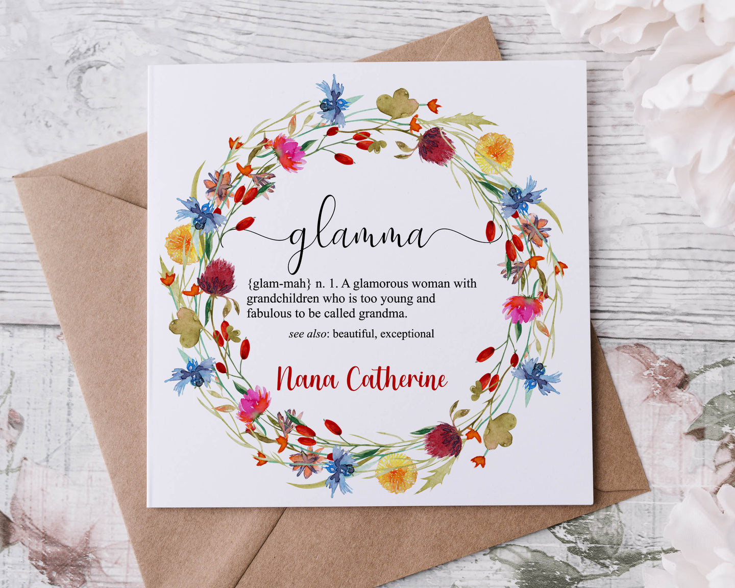 Glamma Definition Greeting Card - Mothers Day
