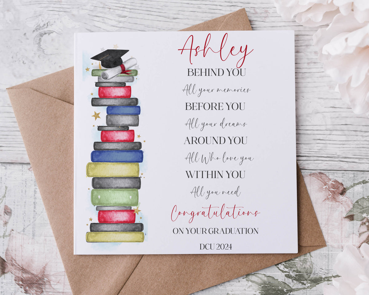 Graduation Card- BookTheme - Primary Colours – HoneyClove Designs