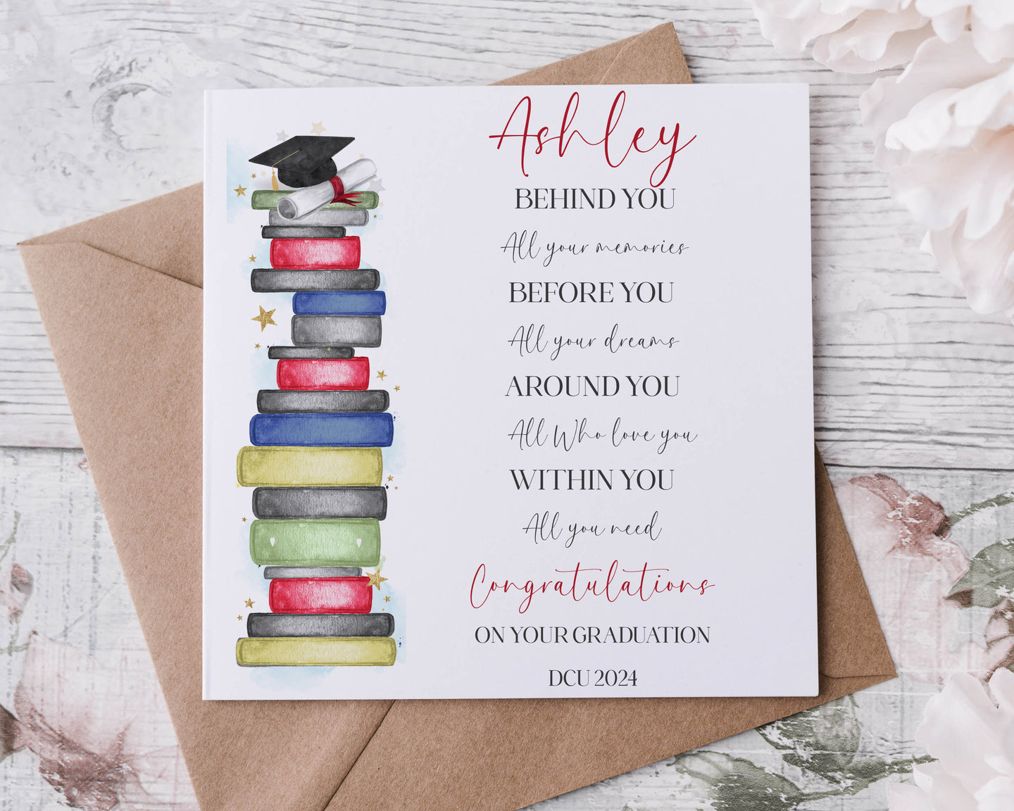 Graduation Card- BookTheme - Primary Colours