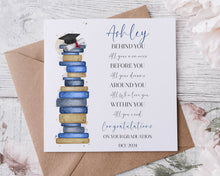 Load image into Gallery viewer, Graduation Card- BookTheme - Blue theme
