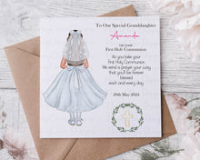 Load image into Gallery viewer, First Holy Communion Girl Card
