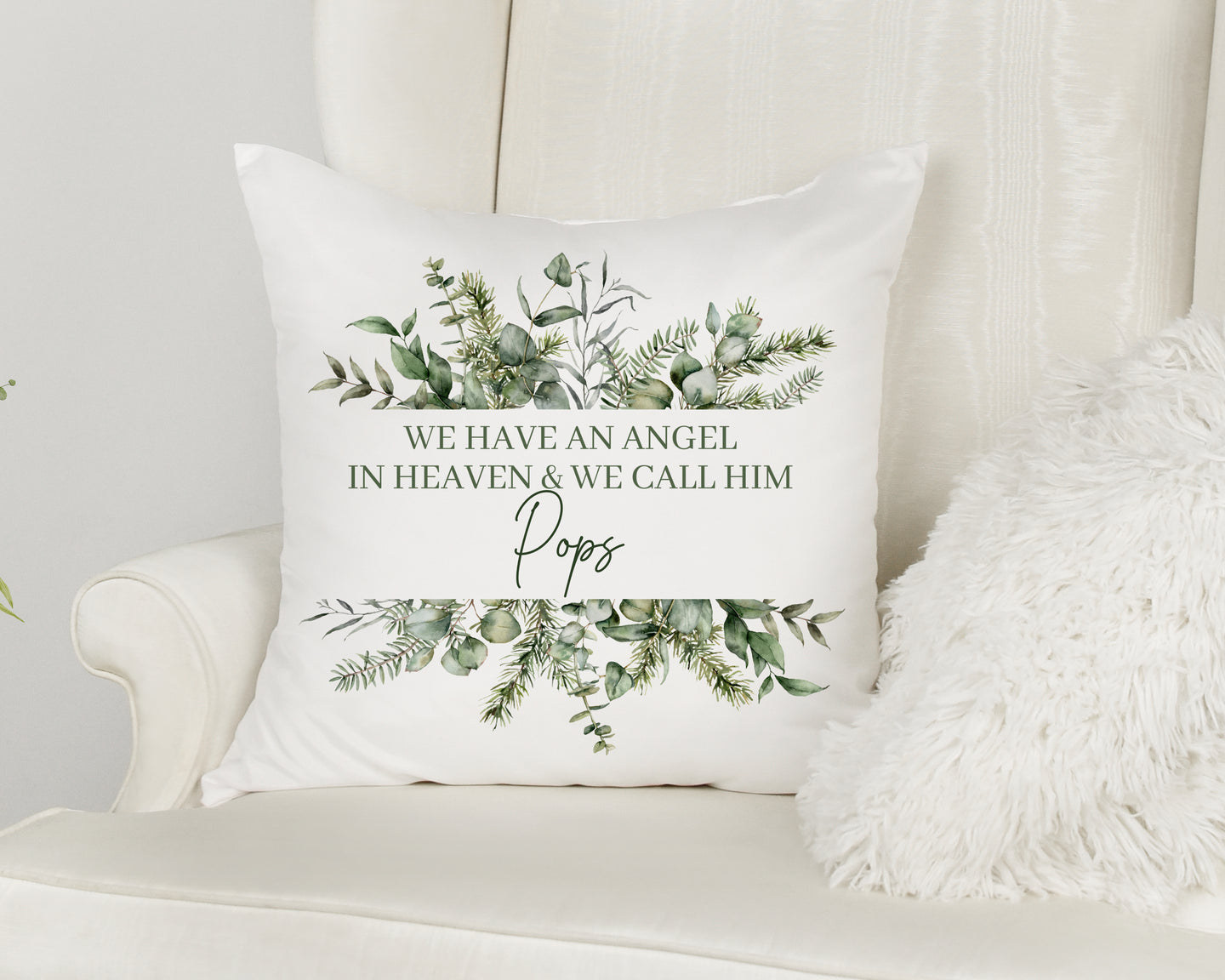 Angel In Heaven Cushion - Green