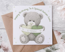 Load image into Gallery viewer, Birthday Bear Greeting Card - Green

