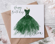 Load image into Gallery viewer, Ball Gown Dress - Birthday Card
