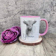 Load image into Gallery viewer, Sketch Design Highland Cow Mug
