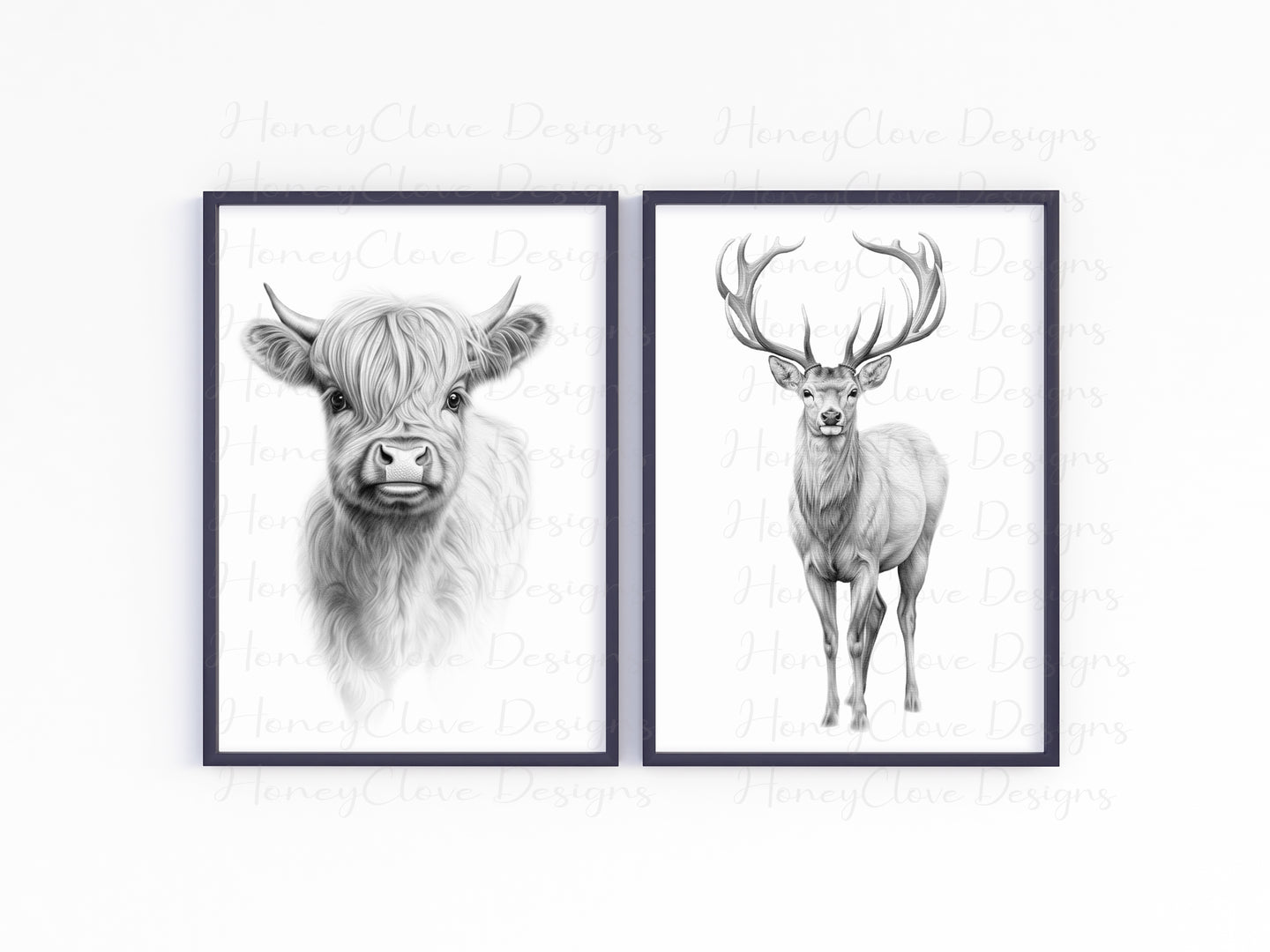 Sketch Art Animal A4 Print - UNFRAMED