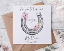 Load image into Gallery viewer, Horseshoe Wedding Greeting Card
