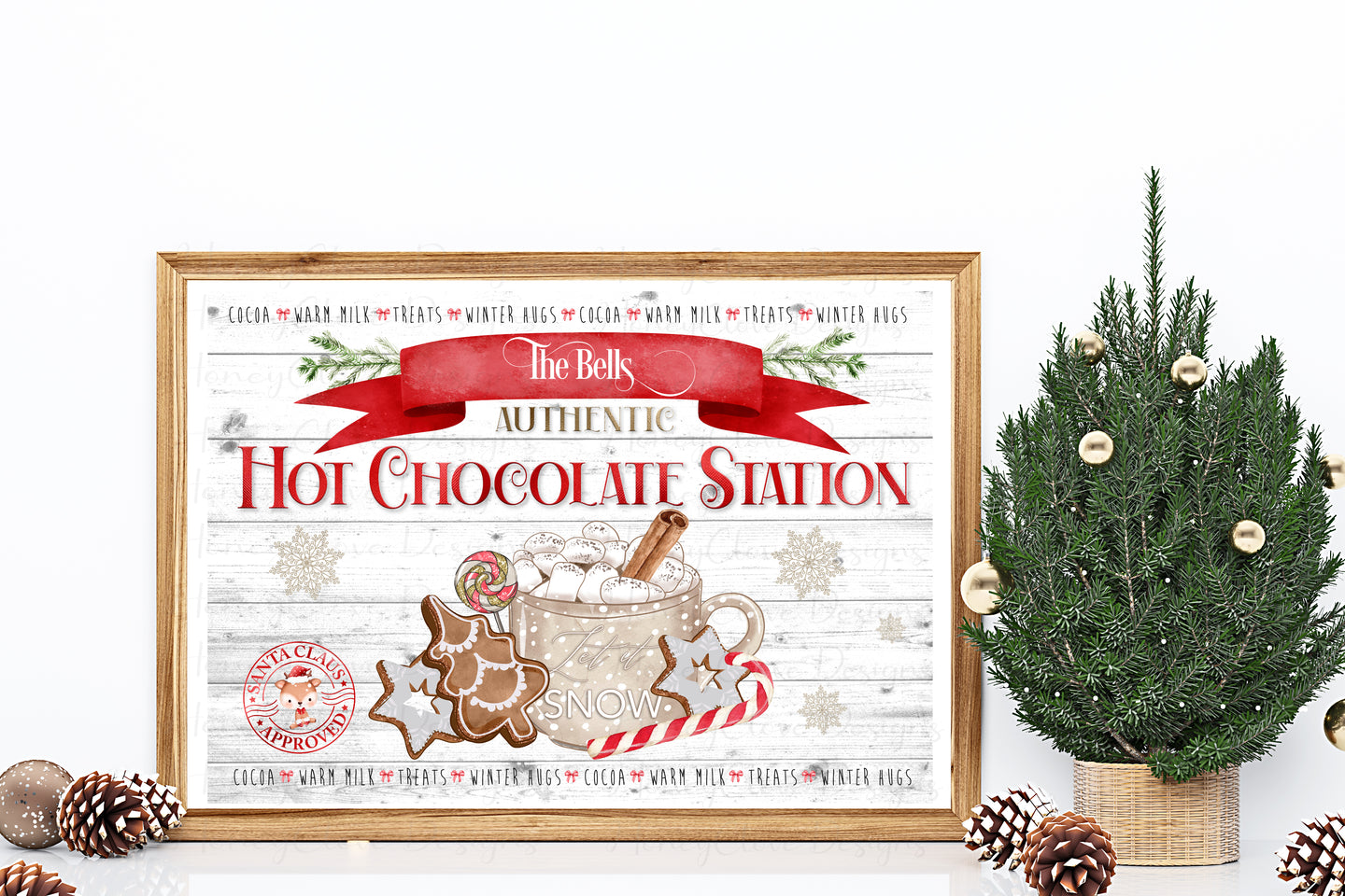 FIVER FRIDAY HOT CHOCOLATE STATION A4 Unframed print RED