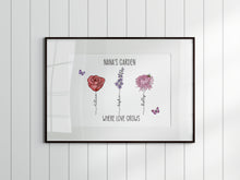 Load image into Gallery viewer, Mum's Garden Birth Flowers A4 Print - UNFRAMED
