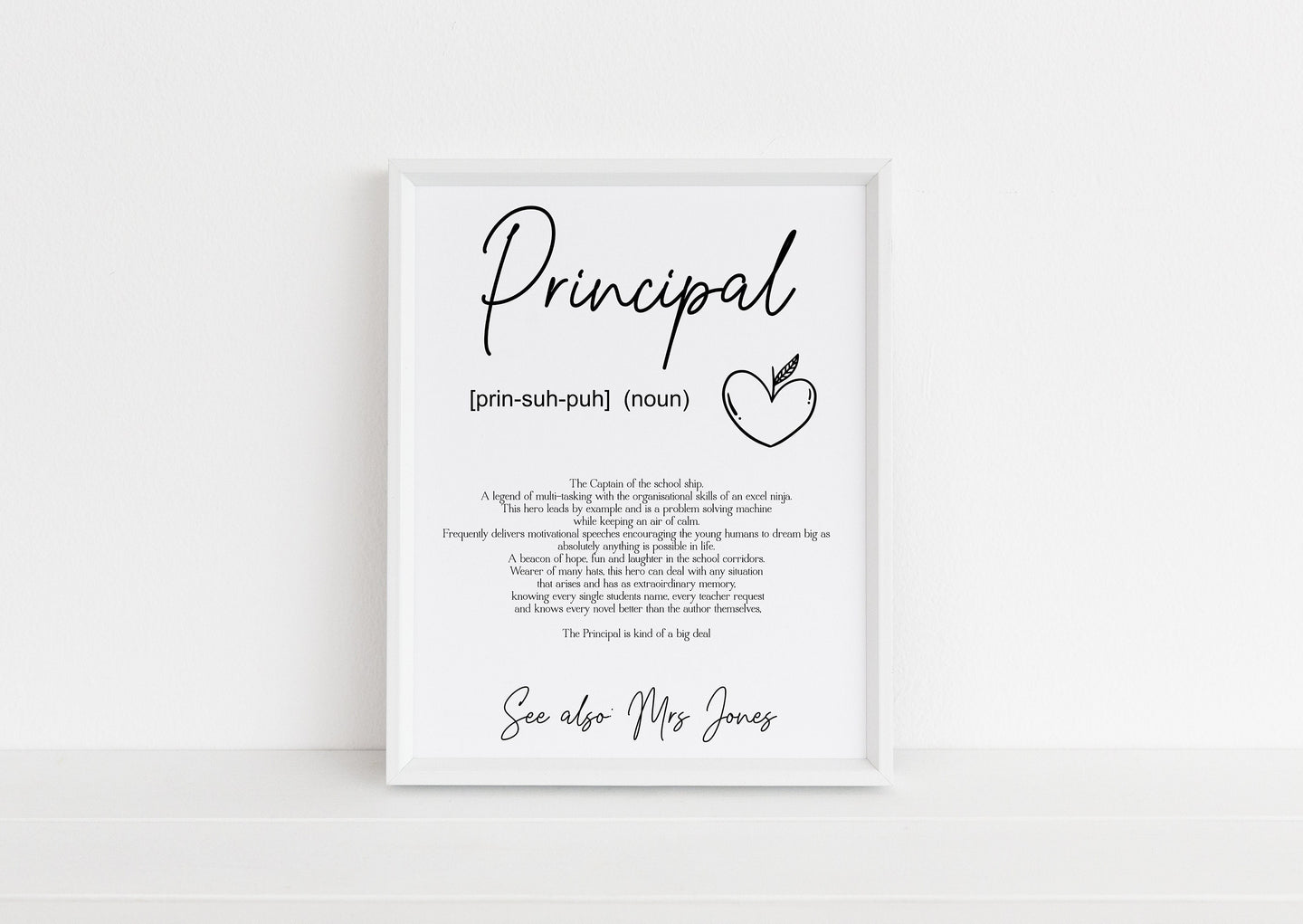 School Principal A4 unframed print