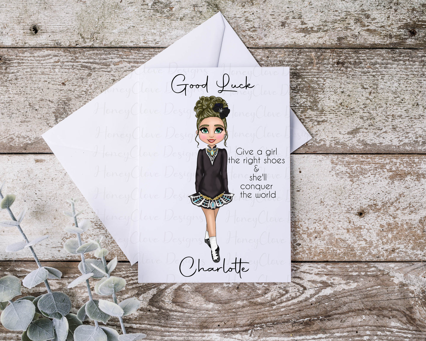 Irish Dancer Good Luck Card