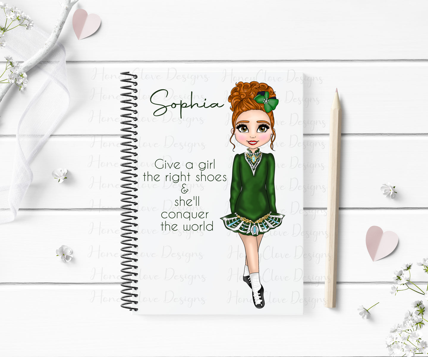 Irish Dancer Notebook A5  - Two Colours