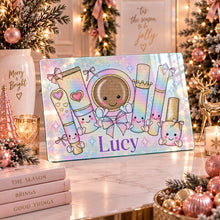 Load image into Gallery viewer, Pastel background personalised kawaii makeup glass board

