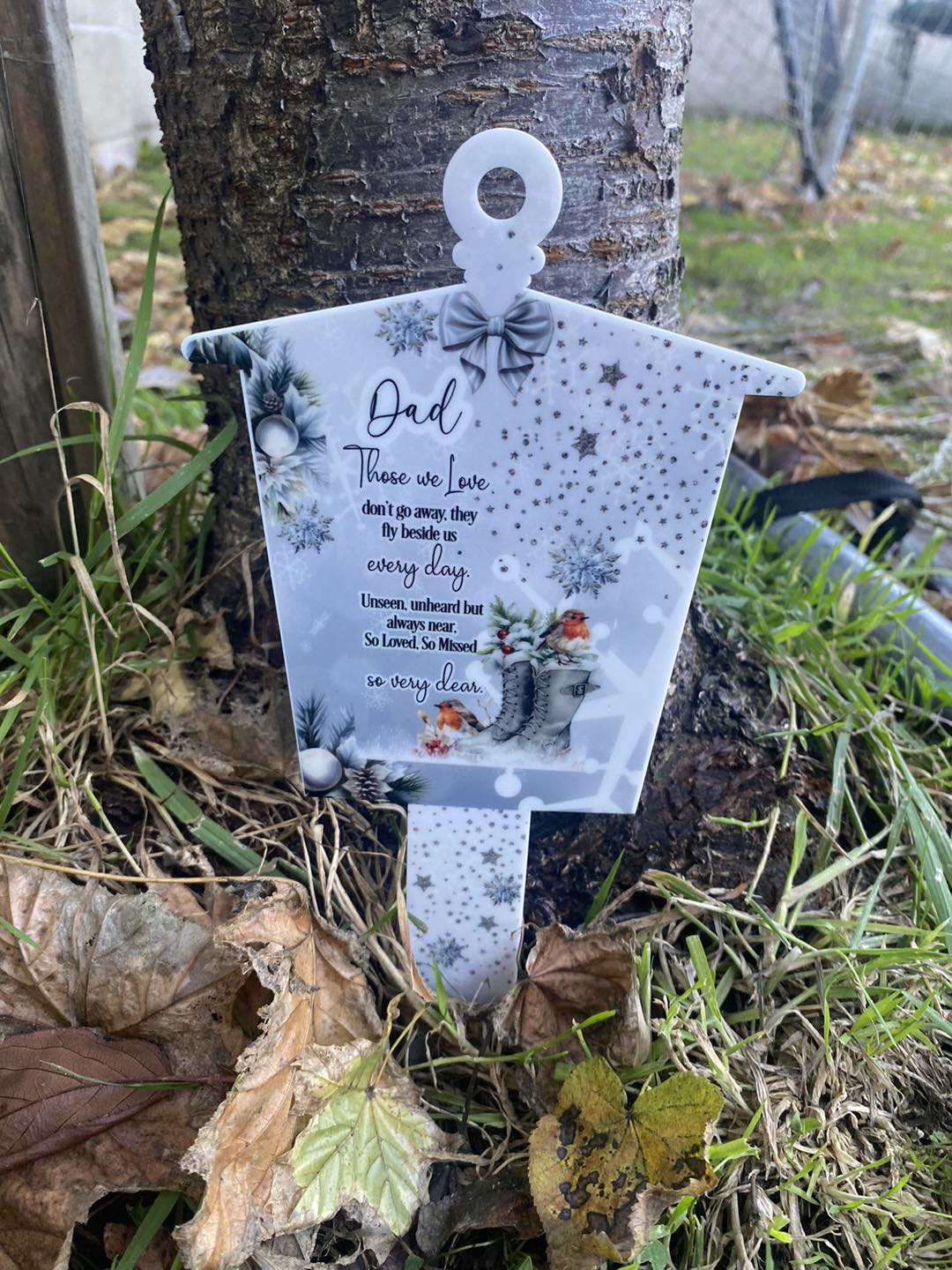 Memorial lantern Christmas Grave/Plant Marker