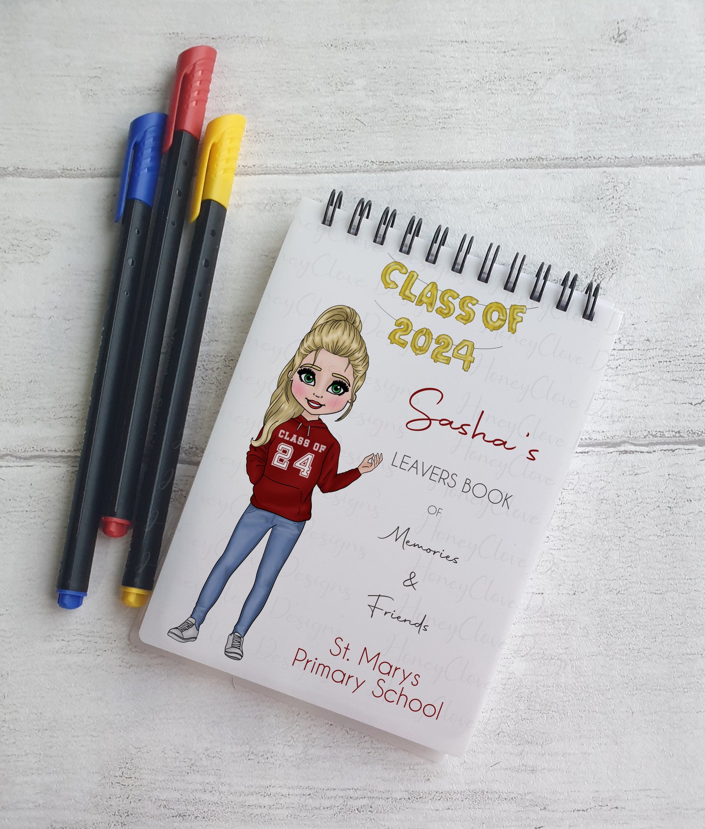 School Leavers notebook   -STYLE 1