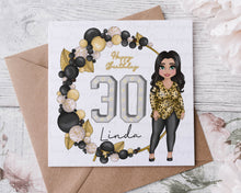 Load image into Gallery viewer, 30/40/50/60th Dolly Birthday Card
