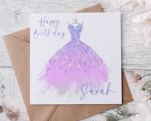 Load image into Gallery viewer, Ball Gown Dress - Birthday Card
