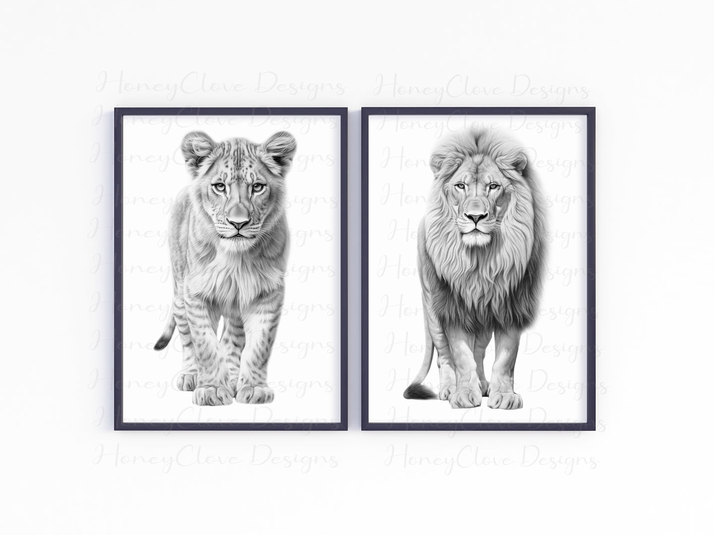 Sketch Art Animal A4 Print - UNFRAMED