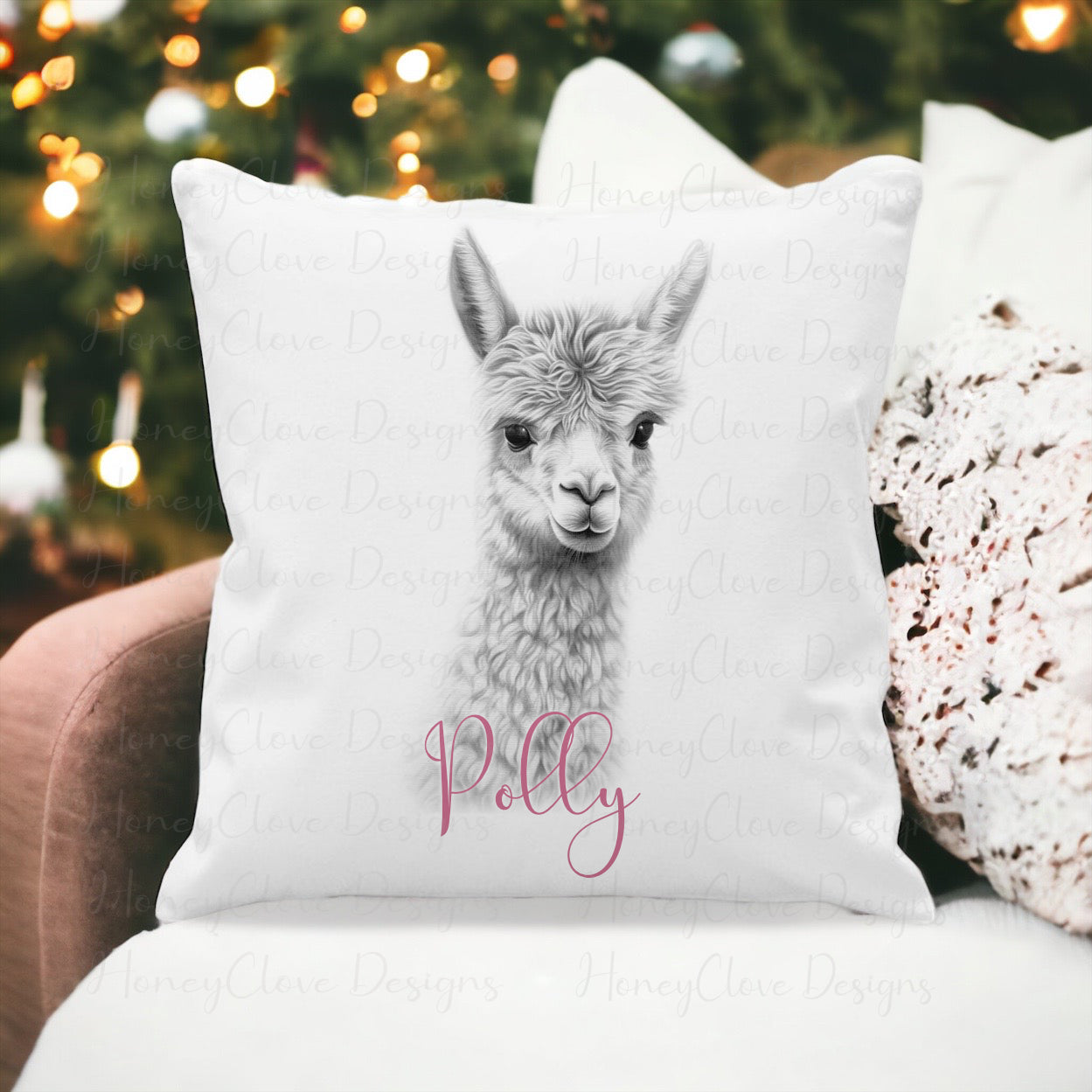 Sketch Art Llama Cushion