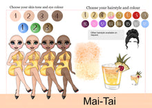 Load image into Gallery viewer, Birthday Mai-Tai Girl Greeting Card
