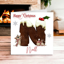 Load image into Gallery viewer, Mice Initial Christmas Card
