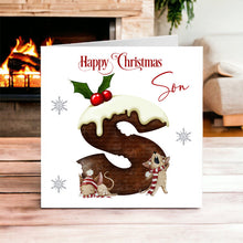 Load image into Gallery viewer, Mice Initial Christmas Card
