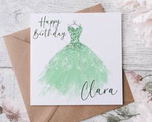 Load image into Gallery viewer, Ball Gown Dress - Birthday Card
