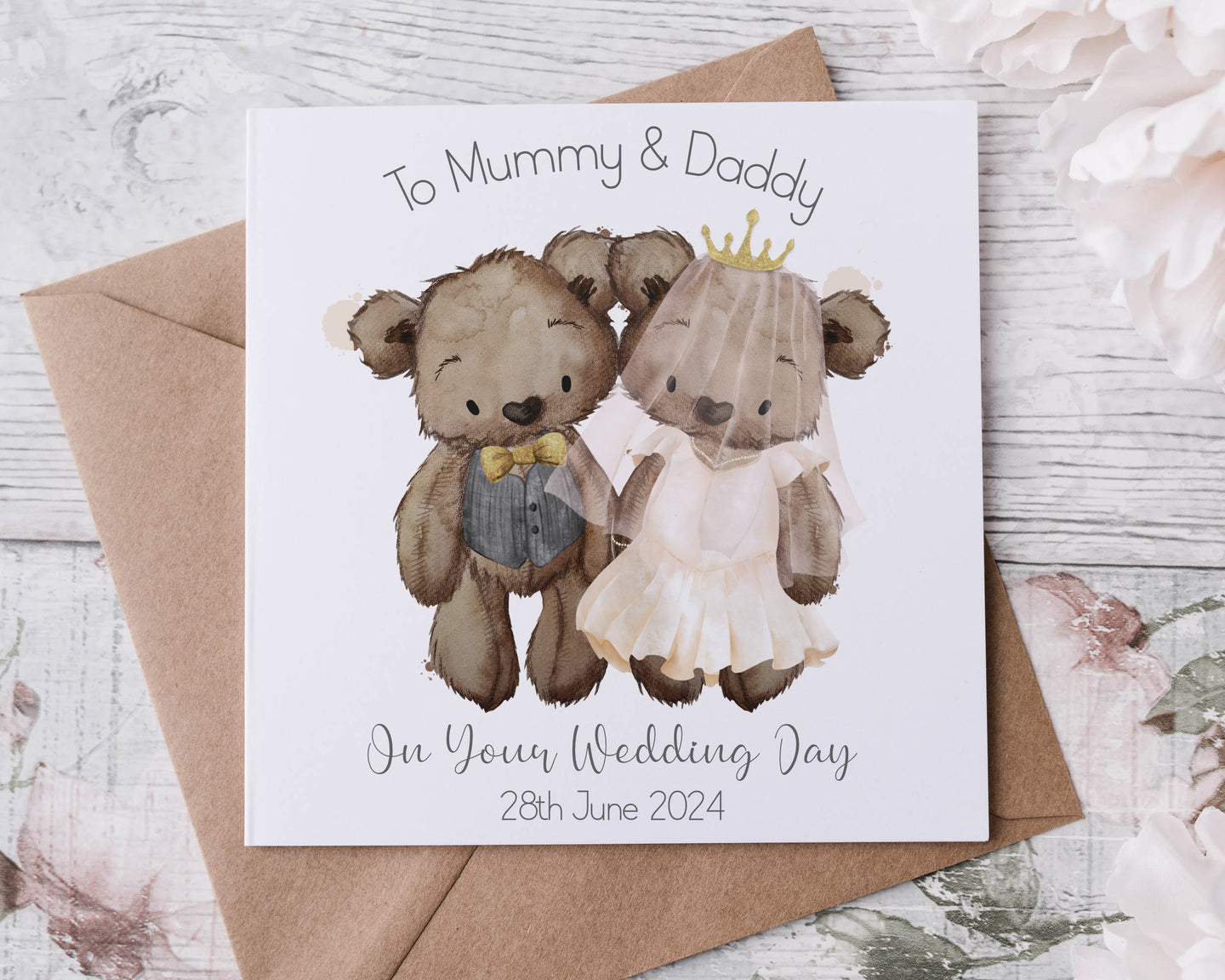 To Mummy & Daddy on Wedding Day - Bears