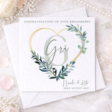 Load image into Gallery viewer, Engagement/Wedding card - Gra Heart
